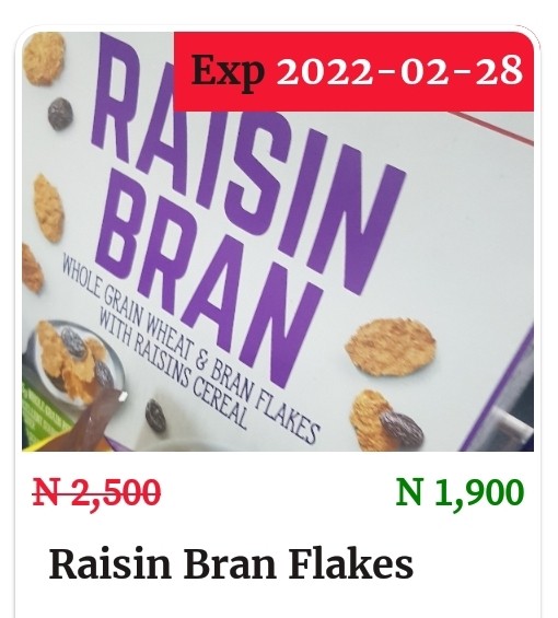 Raisin Bran Flakes Massive Price Slash 